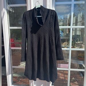 Oska Textured Turtleneck Wool Dress